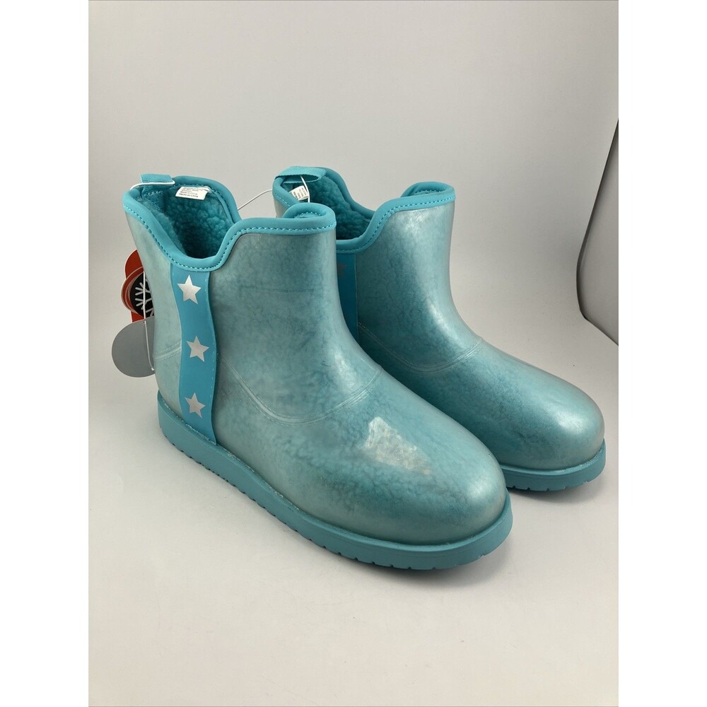 NEW Wonder Nation Girls Faux Sherpa Boots Blue Winter boots KIDS - Size 6 - Picture 1 of 16